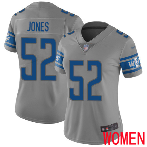 Detroit Lions Limited Gray Women Christian Jones Jersey NFL Football #52 Inverted Legend->women nfl jersey->Women Jersey
